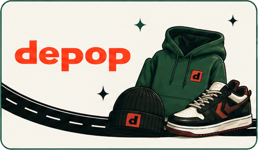 Thrift by Mail Depop shop banner